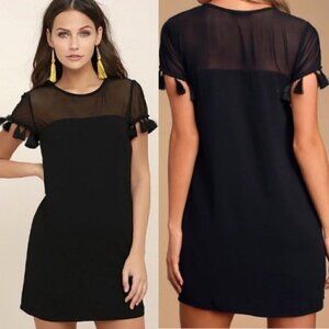 Lulus Iced Latte Black Shift Dress Size Small